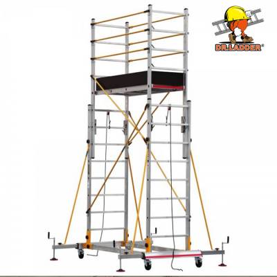 广东深圳移动式铝合金斜爬梯阔架与双宽快装脚手架 安装施工与安全爬梯价格指南